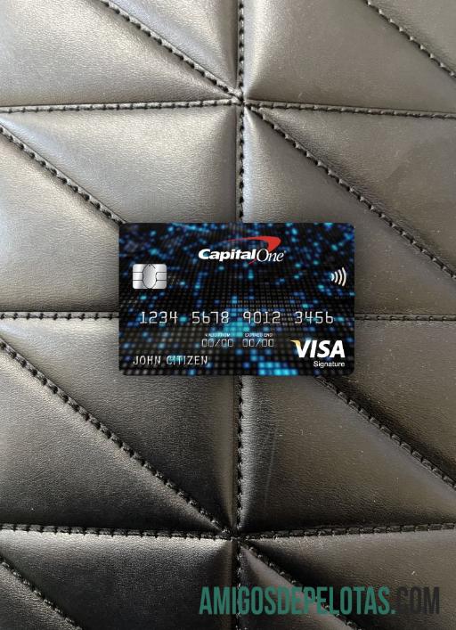 Cartão de assinatura Visa do banco USA Capital One Photolook Front exemplo real